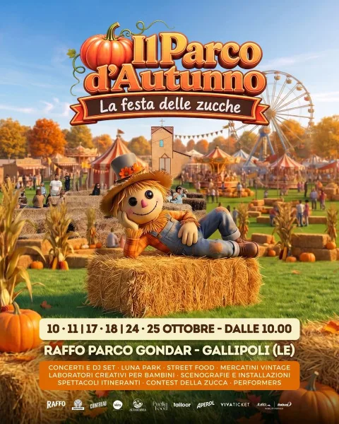 Locandina: Il parco d’autunno la festa delle zucche