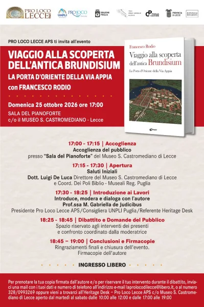 Locandina: Viaggio alla scoperta dell’antica brundisium