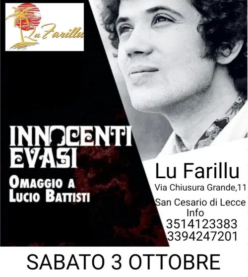 Locandina: Innocenti Evasi Omaggio a Lucio Battisti