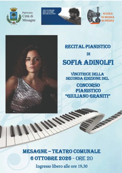 Locandina: Recital Pianistico di Sofia Adinolfi