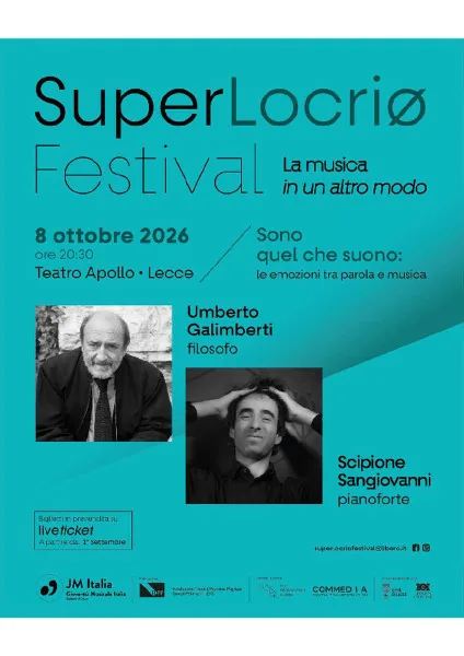 Locandina: SuperLocrio Festival - Sono quel che suono - le emozioni tra parole e musica