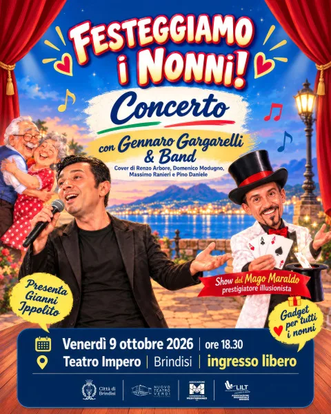 Locandina: Festeggiamo i Nonni con Gennaro Gargarelli, Gianni Ippolito e il mago Maraldo