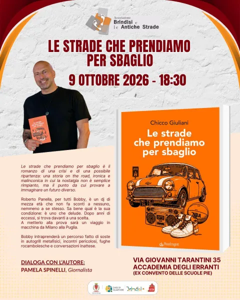 Locandina: PAGINE ERRANTI: Presentazione "LE STRADE CHE PRENDIAMO PER SBAGLIO" di Chicco Giuliani