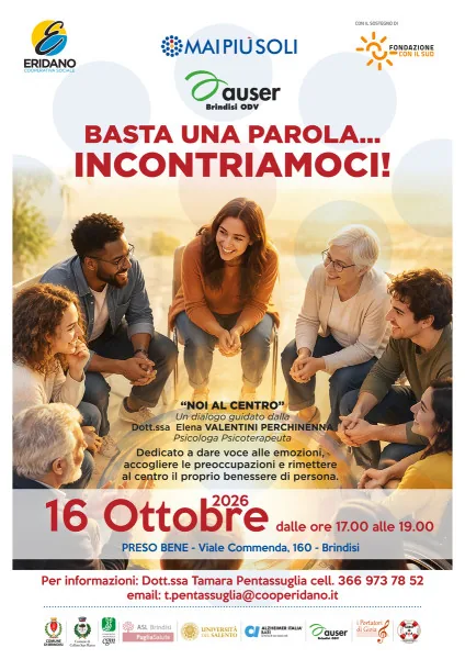 Locandina: "Basta una parola... incontriamoci!"