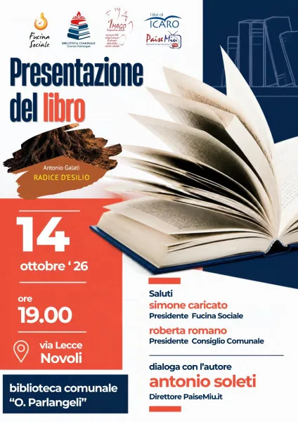 Locandina: Presentazione di “Radice d’esilio” di Antonio Galati