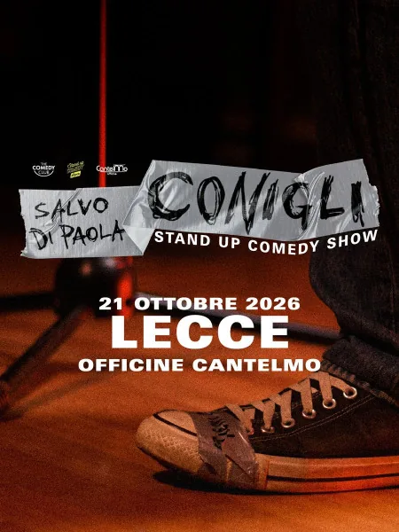 Locandina: Salvo di Paola in "Conigli" stand up comedy show a Lecce