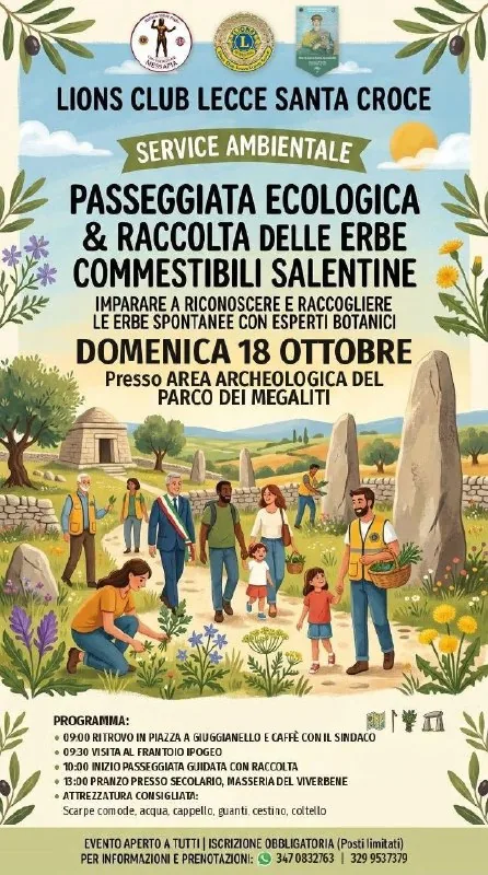 Locandina: Passeggiata Ecologica & Raccolta delle Erbe Commestibili Salentine
