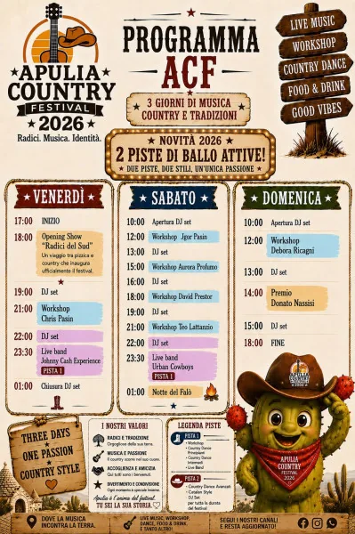 Locandina: Apulia Country Festival con Urban Cowboys