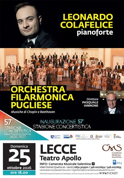 Locandina: Inaugurazione della 57ª Stagione Concertistica della Camerata Musicale Salentina