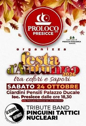 Locandina: Festa d'Autunno 2026 - Tra colori e sapori