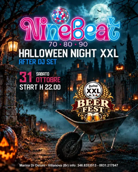 Locandina: Halloween al XXL Beach Cafe con i NineBeat