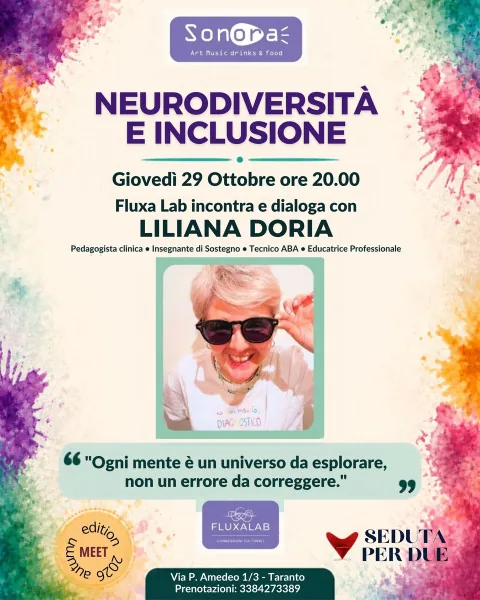 Locandina: MEET autumn 2026: FluxaLab incontra e dialoga con la Dott.ssa Liliana Doria