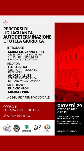 Locandina: Percorsi di uguaglianza, autoderminazione e tutela giuridica