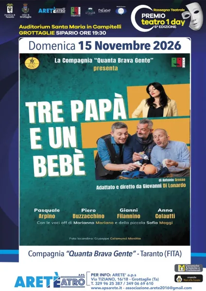 Locandina: Tre papà ed un bebè